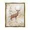 Stupell Industries Elk Snow Covered Forest Black Framed Floater Canvas Wall Art